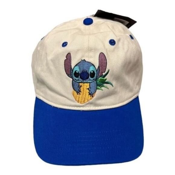 DISNEY Women’s LILO & STITCH Pineapple Hat Baseball Cap Hawaii Tropical Ohana - Picture 2 of 9